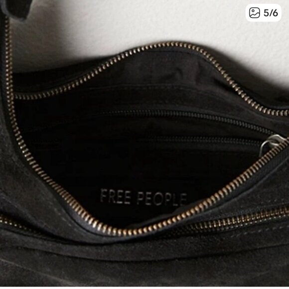 new FREE PEOPLE genuine suede siren shoulder bag - Picture 4 of 4